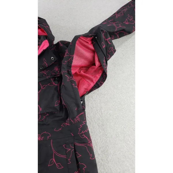 Vintage Burton Y2k Ski‎ Parka Jacket Black Pink Snowboard Hooded Women's Medium - Image 7