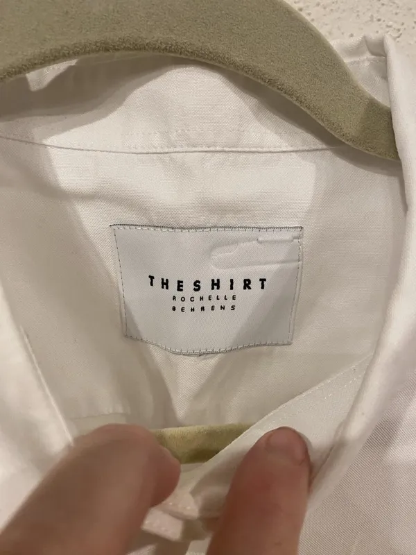 THE SHIRT Rochelle Behrens Shirt Womens XL White Button Front Top Blouse - Image 3