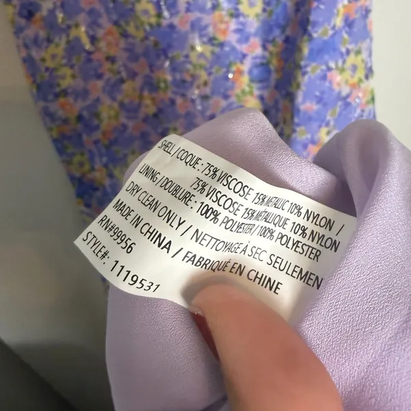 Shoshanna Lavender Purple Priya Floral Print One Shoulder Midi Cocktail Dress 0 - Image 10