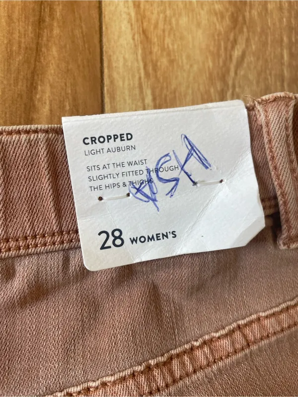 J. Jill Denim Light Auburn Cropped High Rise Jeans Size 28 retro boho new - Image 7