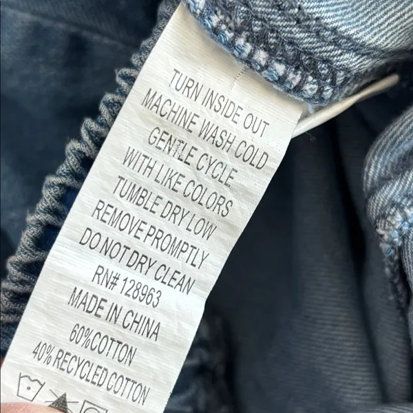 Indigo Rein Denim Joggers Size Large – Blue Elastic Waist Cargo Style - Image 10