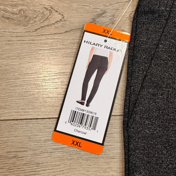 NWT HILARY RADLEY Womens Dark Gray Stretch Ponte Knit Slim‎ Leg Pants Size XXL - Image 5