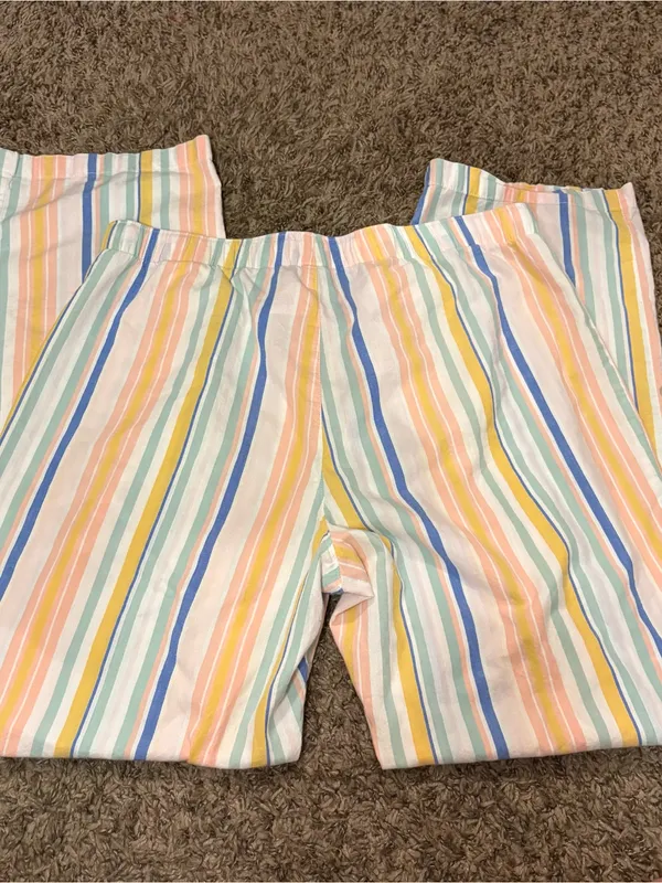 Old Navy Pastel Striped Pajama Pants Size M - Image 4