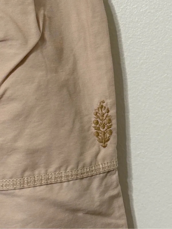 FP Movement Barrel Pants Free People Beige Wide Leg Crop Pants Size Small - Image 5