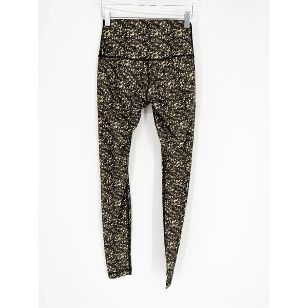 Lululemon Shine Tight High Rise Leggings Women's 6 Shimmer Multi‎ Activewear - Image 3