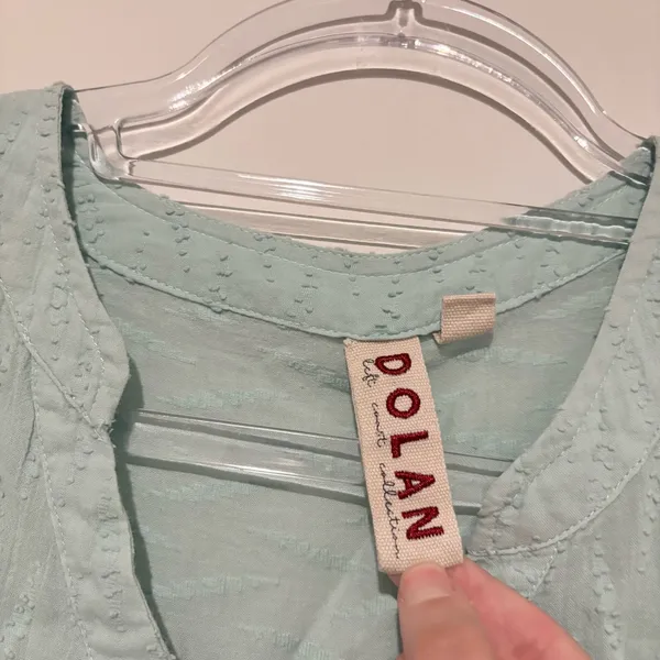 Anthropologie Dolan Left coast Monty Baby Doll Peasant Top Light Blue large‎ - Image 2