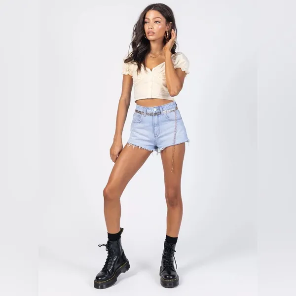 Princess Polly Abe Crop Top in Lemon Size 2 New with tag - Image 6