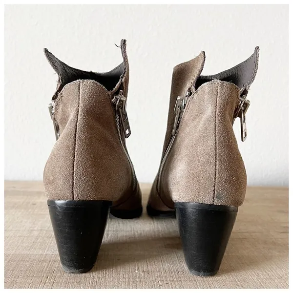 Anthropologie Matisse Frankie Asymmetrical Suede Zip Ankle Bootie - Image 4