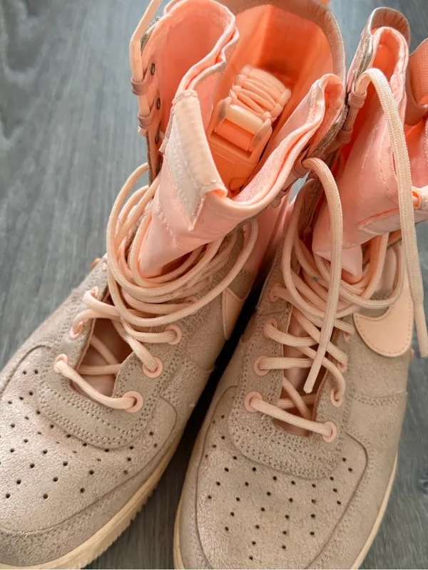 Nike SF Air Force 1 High Peach Pink Tan Women’s 9.5 Sneakers - Image 7