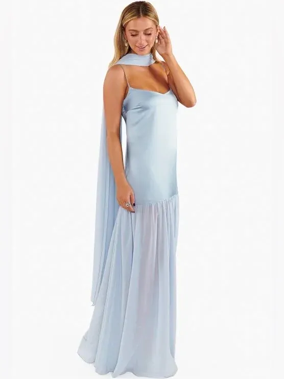 Show Me Your Mumu Dalia Maxi Dress size Large L Steel Blue NWOT - Image 4