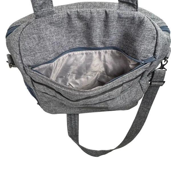 Lug Boxer Overnight Athletic Gym Bag Heather Grey Quilted Travel Shoe compartmen - Image 8