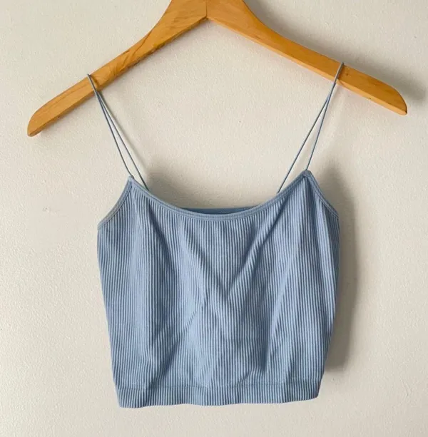 Glassons Light Blue Crop Top - Image 2