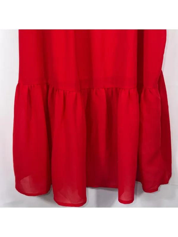 Ninexis Red Ruffle Hem Cami Top Size S NWT - Image 5
