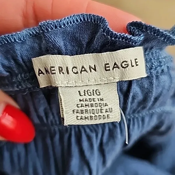 American Eagle ruched tank top! size: L - Image 7