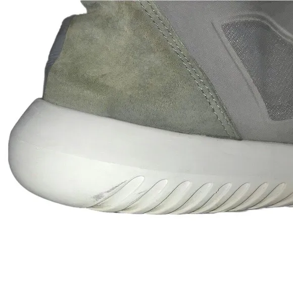 Adidas Originals Tubular Defiant Gray Marl Knit Suede Womens Sneakers Size 9 - Image 11