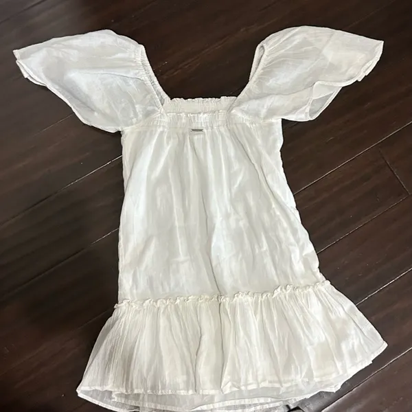 Billabong Ivory Ruffle Coastal Cowgirl Mini Dress Small - Image 8