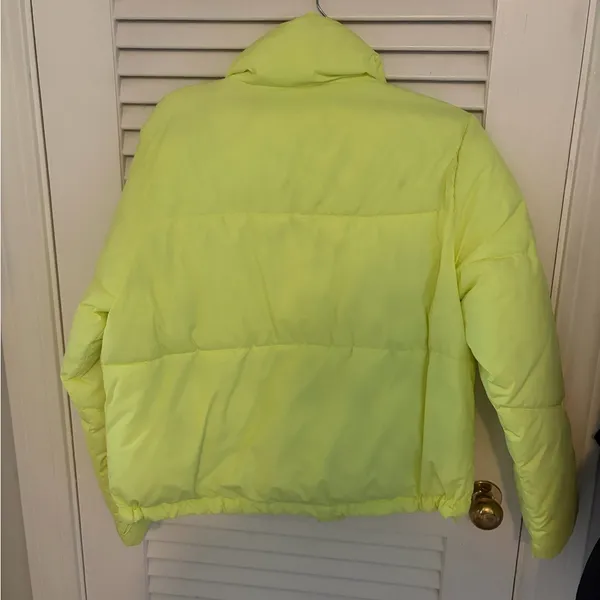 Wild Fable Neon Yellow Puffer Coat - Image 4