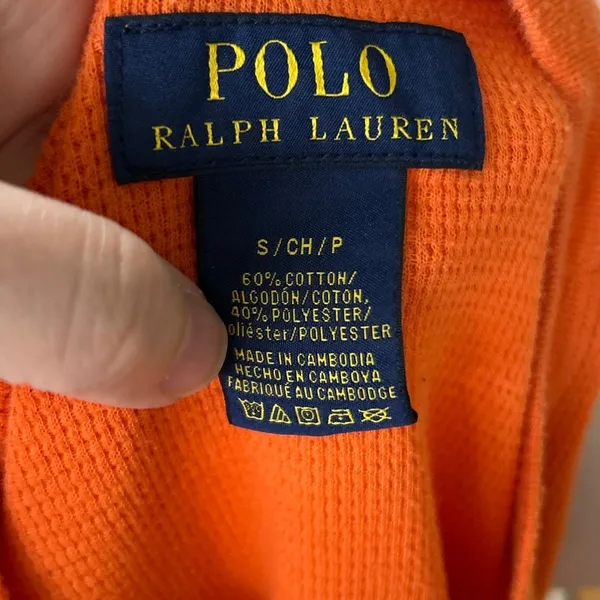 Polo Ralph Lauren American Flag Polo Bear Orange Crewneck Reworked Long Sleeve - Image 5