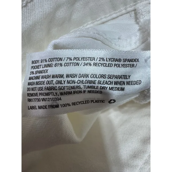 Universal Thread 10/30R White Mid‎ Rise Skinny Jeans Women's Denim Summer Chic - Image 4