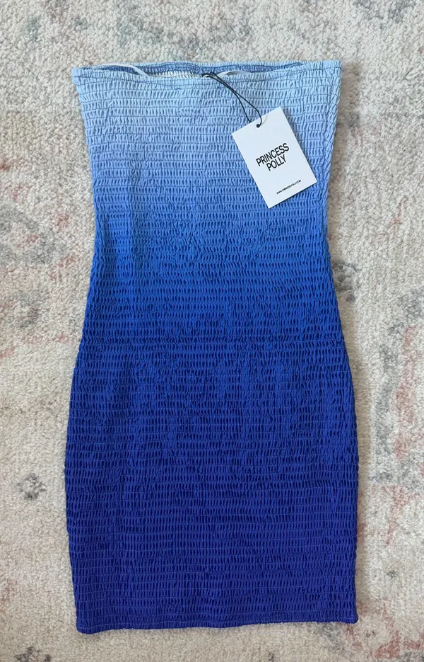 Princess Polly Blue Ombre Murphies Strapless Mini Dress - Image 4