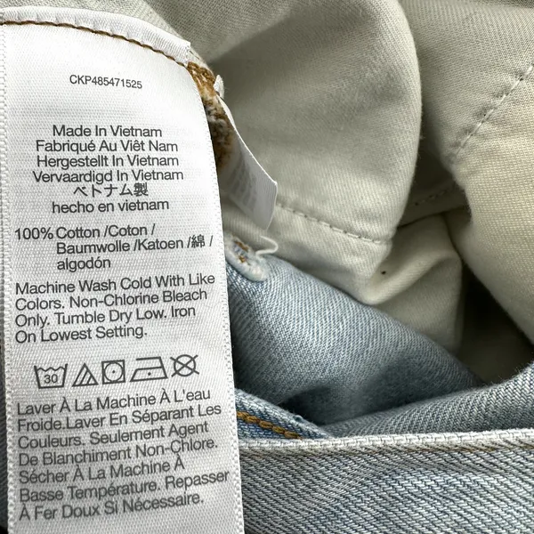 Madewell The Perfect Vintage Wide-Leg Crop Jeans Denim High Waisted Blue 33 NWT - Image 6