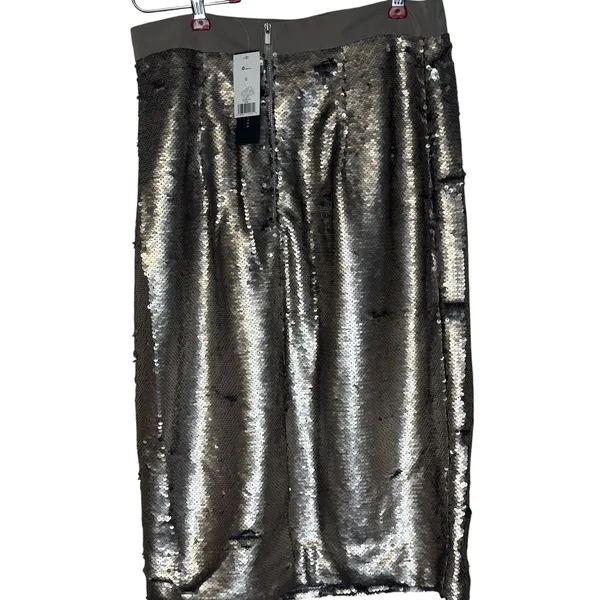 Banana Republic‎ Women Mini Skirt Metallic Sequin Pencil Disco Party Glam 6 NWT - Image 6