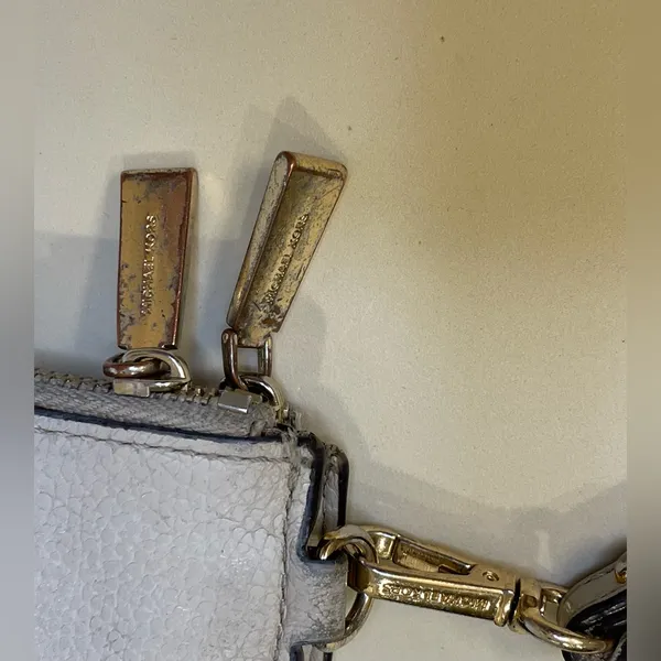 Michael‎ Kors Adele Double Zip Gold Tone Wristlet Wallet - Image 15