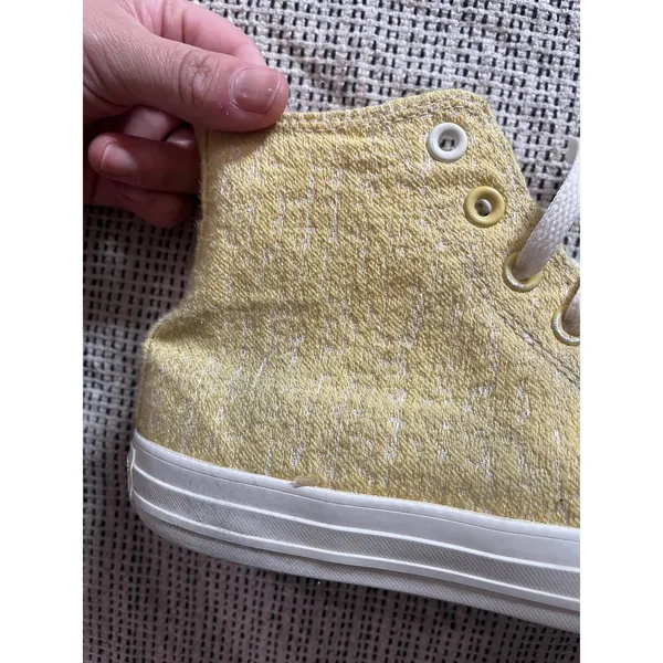 Converse hi tops hybrid texture jacquard yellow size 10 - Image 14