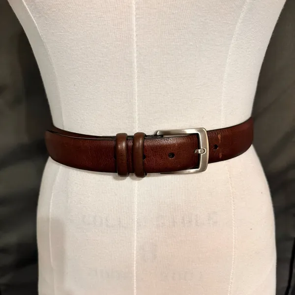 Leather Belt Men's Size 36 Brown Classic Handmade Heavy Duty Dress - Image 2