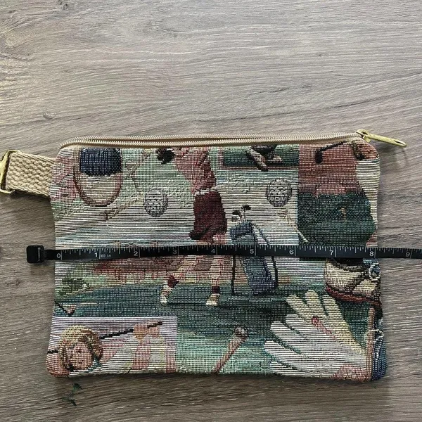 Vintage Woven Knitted Golf Golfer Carry All Change Purse Wallet Clutch One Size - Image 6