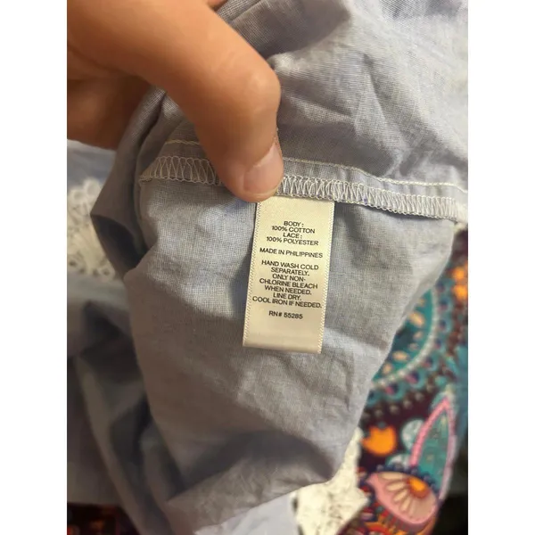 Express blue top shirt xs s size cute - Image 3