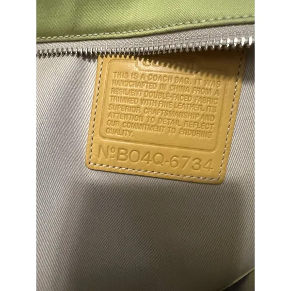 Coach Vintage Garden Tote Green Apple/ Yellow-6734 Coach Cards Included - Image 4