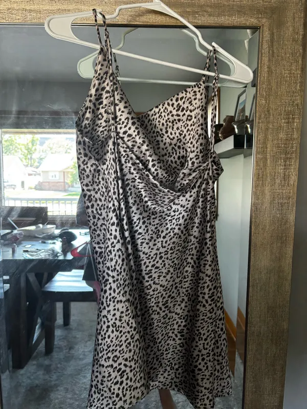 Cheetah Satin Mini Dress Princess Polly - Image 3