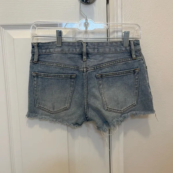 PacSun Blue Distressed Denim Shorts - Image 3