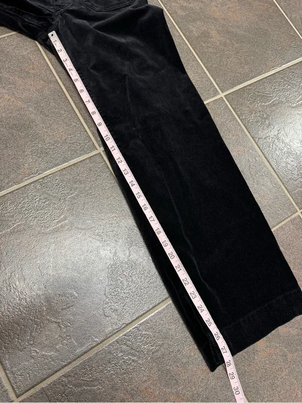 Maeve Anthropologie Colette Wide Leg Velvet Pants Black 25 - Image 12