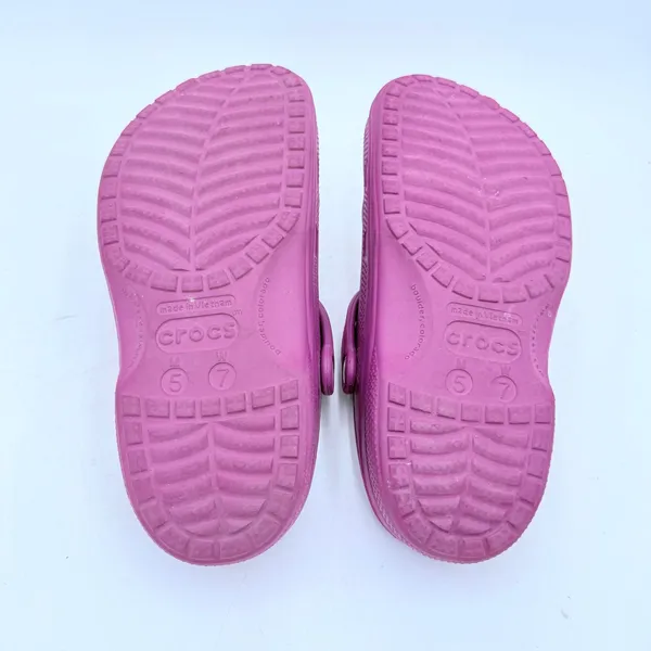 Crocs Women's Fuchsia Faux Fur Lined Classic Clogs Shoes Size 7 - Image 8