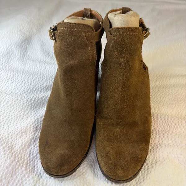 Frye Margaret Bootie Brown Suede Block Heeled Shootie Shoes Womens Size 8 - Image 2