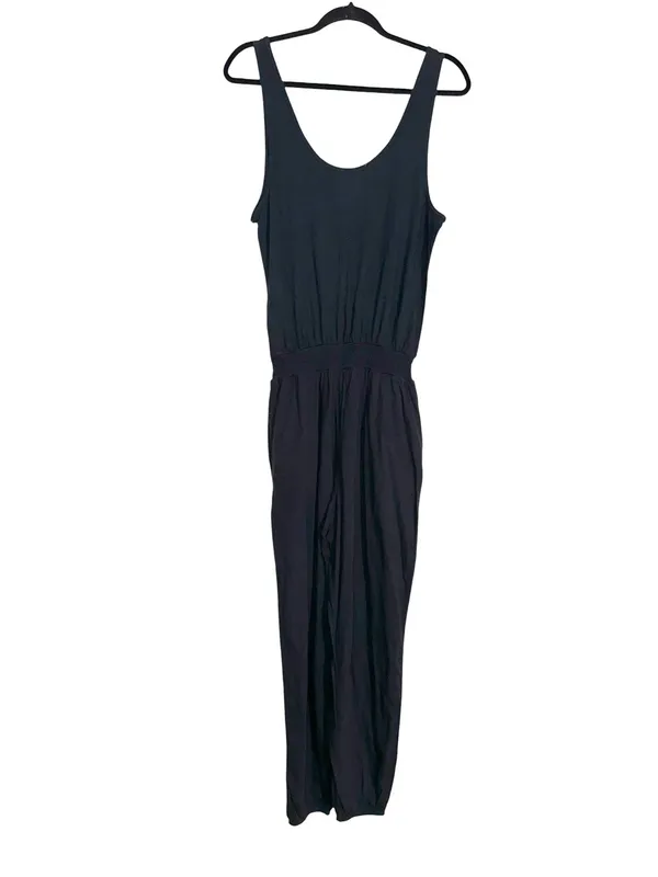 NWT Aerie Everyday Track Jumpsuit Black Sleeveless with Elastic Waist SMALL - Image 4