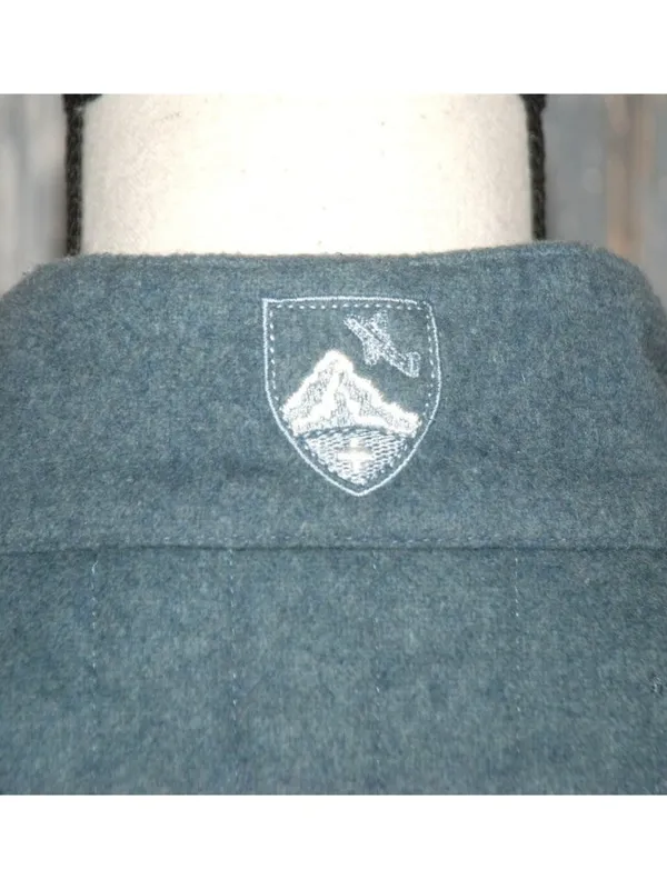 Vampire 1950 Wool Ski Vest 46 Blue Made Italy Wool Apres Ski Authier - Image 10