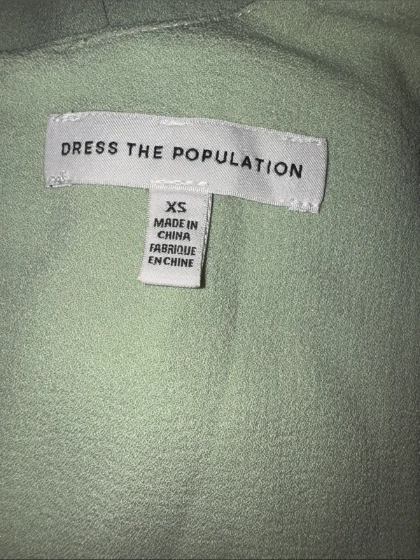 NEW Dress the Population Catalina Fit & Flare Cocktail Dress green Sage size XS - Image 8