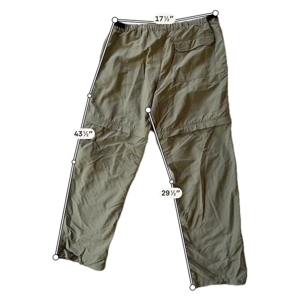 Royal Robbins Convertible Pants Women L Green Good Zip Off Hiking Cargo Utility - Image 6