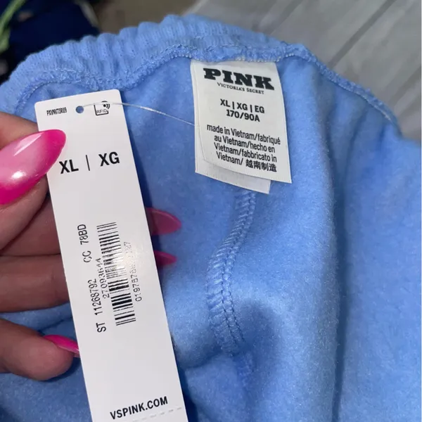 NWT Victoria’s Secret PINK Cozy Blue Women's Drawstring Shorts - Image 4