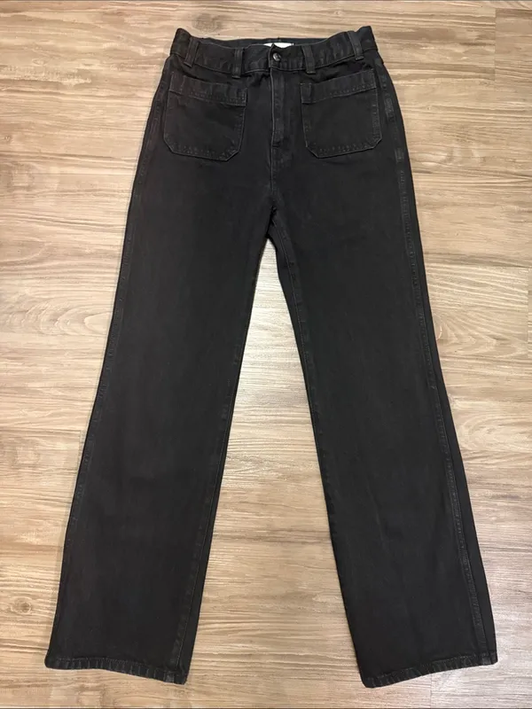 Madewell The Cleo Straight Jeans 26 Fits 28x29 Black Rinse $148 - Image 2