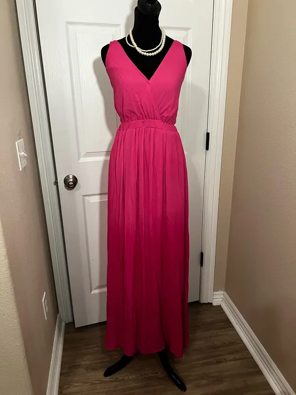 Lulus pink evening bridesmaid wedding guest maxi dress - Image 7