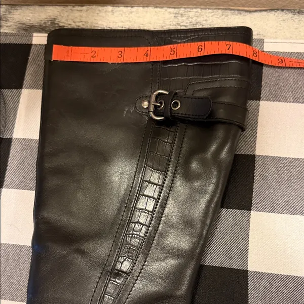 Liz & Co Black Leather Knee-High Boots - Image 8