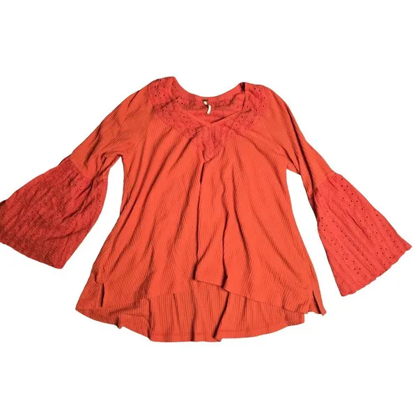 Free People Parisian‎ Nights Bell Sleeve Top Size: S - Image 2