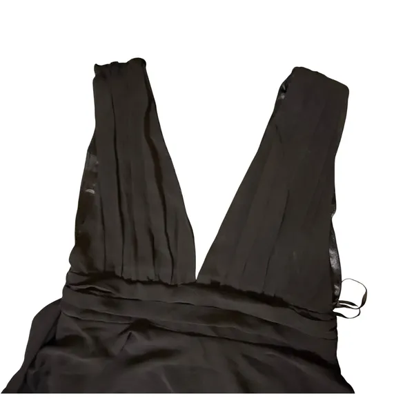 NWT Lulus SZ Large Amazing Evening Black Tiered Maxi Dress Formal Special Event - Image 5