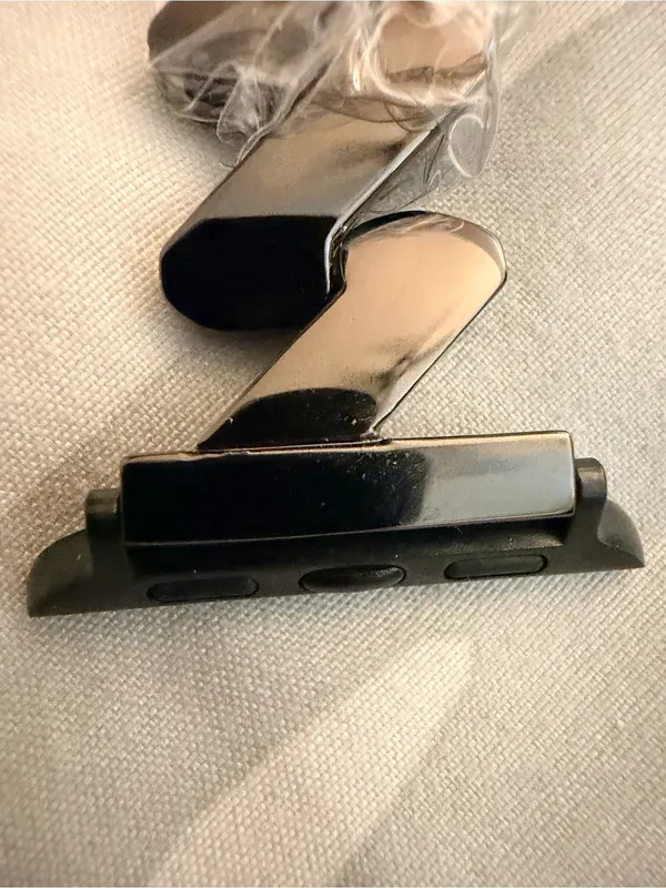 Swirled Metal Link Apple Watch Band Black New - Image 5