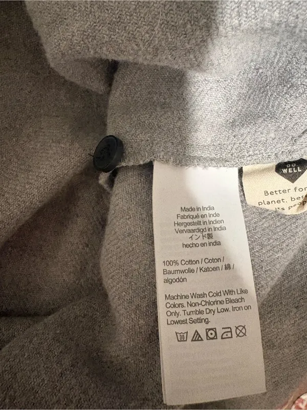 Madewell Long-Sleeve Flannel 100% Cotton Button-Up Shirt in Light Gray - Image 5