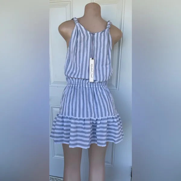 Mustard Seed Blue and White Striped Top - Image 4
